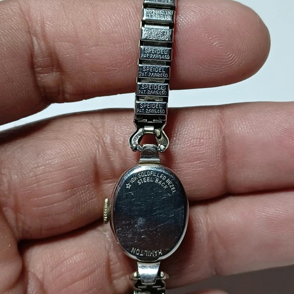 Vintage Hamilton Wind-up 10K Gold Filled Ladies Wristwatch working ticking sjows - Picture 5 of 7